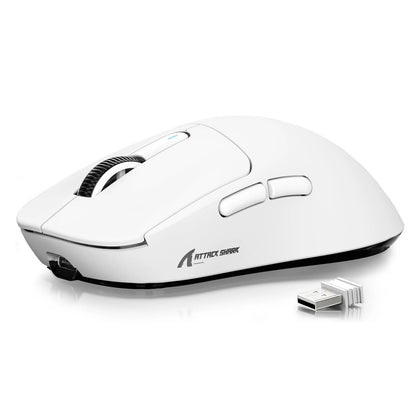 ATTACK SHARK X3 Wireless Gaming Mouse,49g Ergonomic PC Mouse,Triple Modes PAW3395 26K DPI Optical Sensor,Programmable Buttons