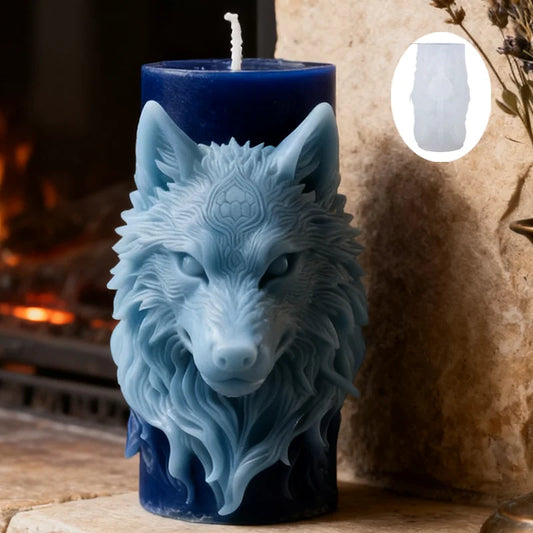 Wolf Head Silicone Mold - 11.3cm Candle Resin Soap Craft