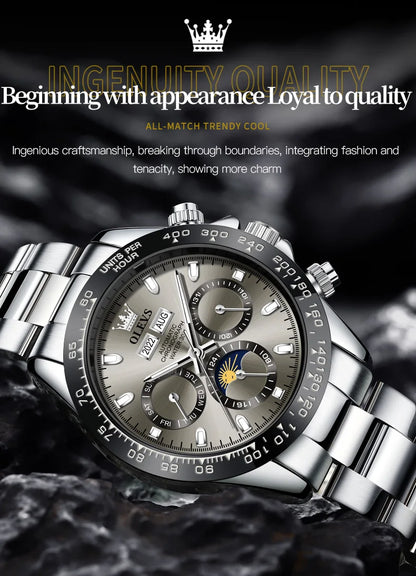 OLEVS 6654 Men's Watch - Automatic Mechanical, Sport, Waterproof, Luminous, Week Calendar