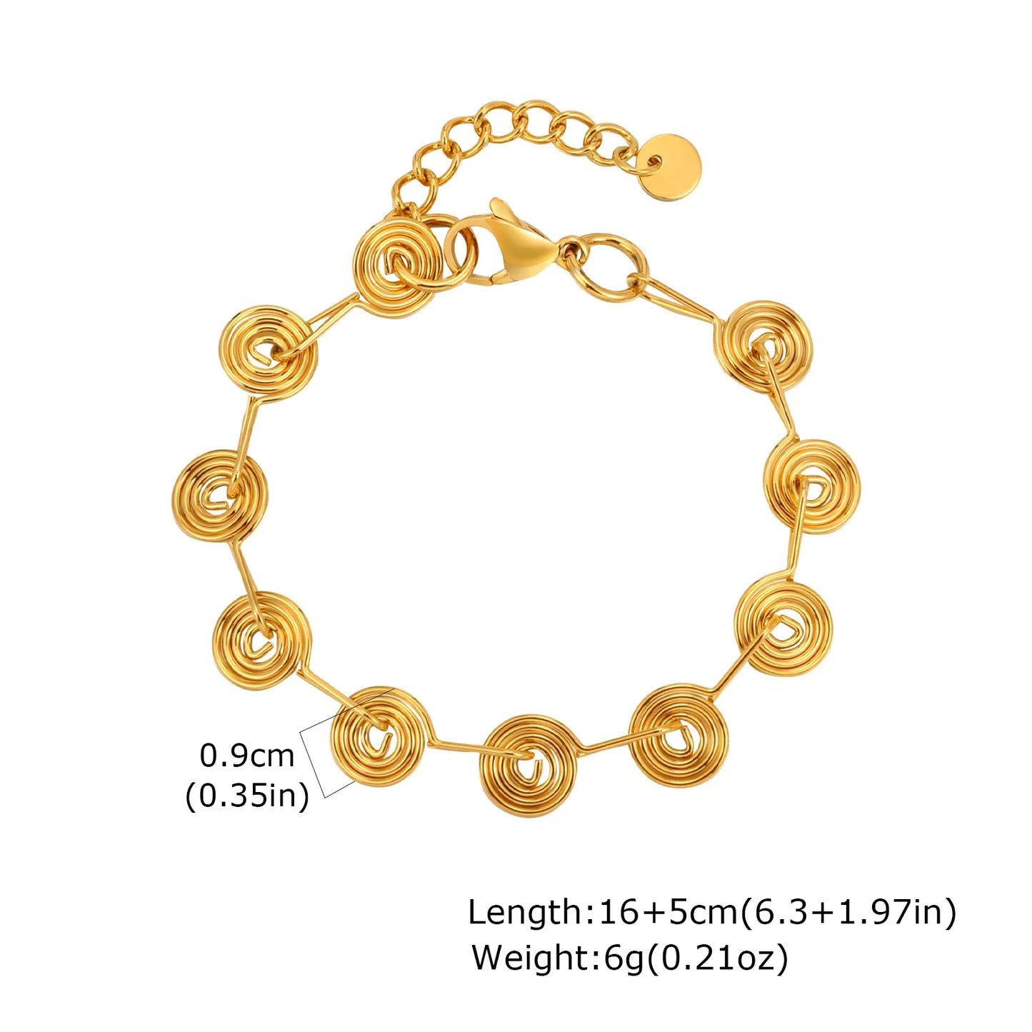 Gold Stainless Steel Chunky Link Chain Bracelet