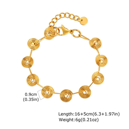 Gold Stainless Steel Chunky Link Chain Bracelet
