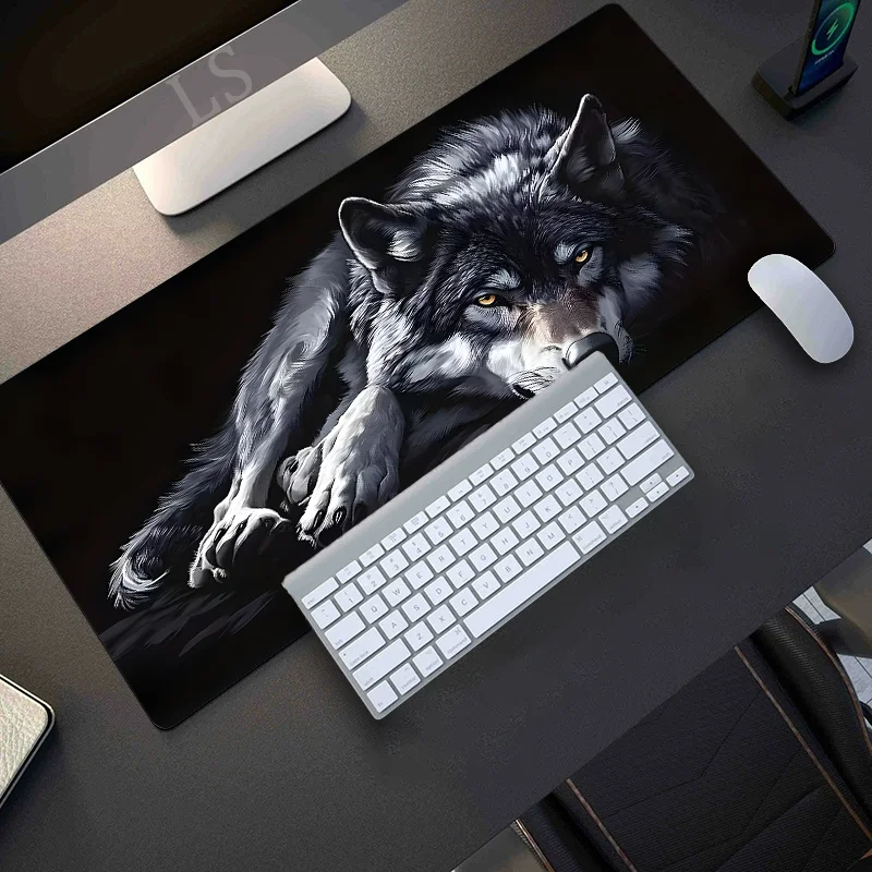 Large Wolf Mouse Pad - XXL Gaming Desk Mat 300x700x2mm