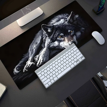 Large Wolf Mouse Pad - XXL Gaming Desk Mat 300x700x2mm
