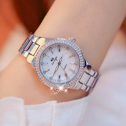 Women’s Stainless Steel Quartz Watch, Gold and Silver Options