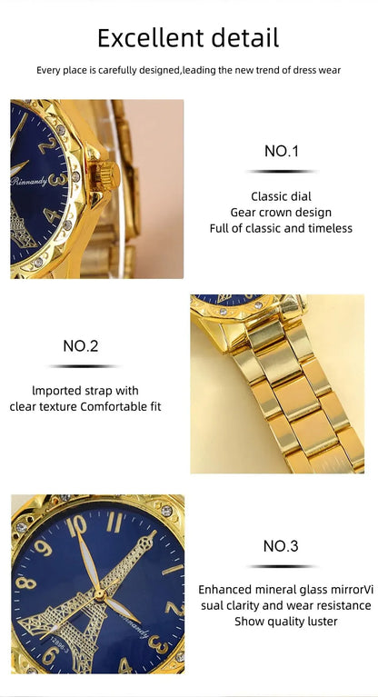 yolako Men's Stainless Steel Quartz Watch - Luminous, Auto Date, Calendar, Arabic Numeral, 42mm