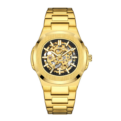 Gorben Automatic Skeleton Watch with Stainless Steel Band and Sapphire Crystal