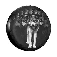 3D Wolf Spare Tire Cover - Polyester Waterproof Dustproof Universal