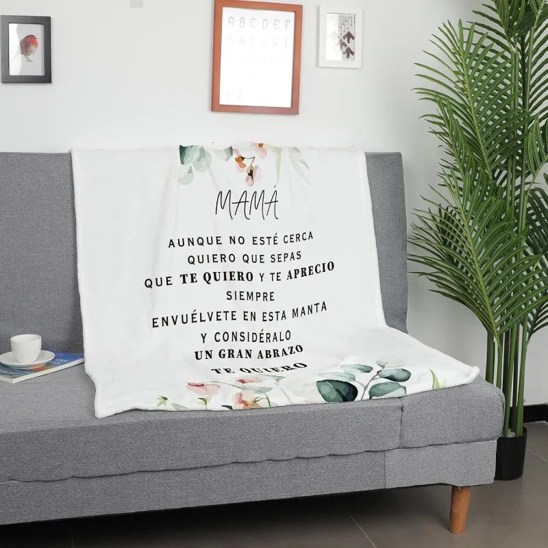 Printed Flannel Throw Blanket – 100% Polyester, Anti-Pill, Multi-Color