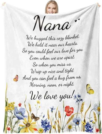 Printed Flannel Throw Blanket – 100% Polyester, Anti-Pill, Multi-Color