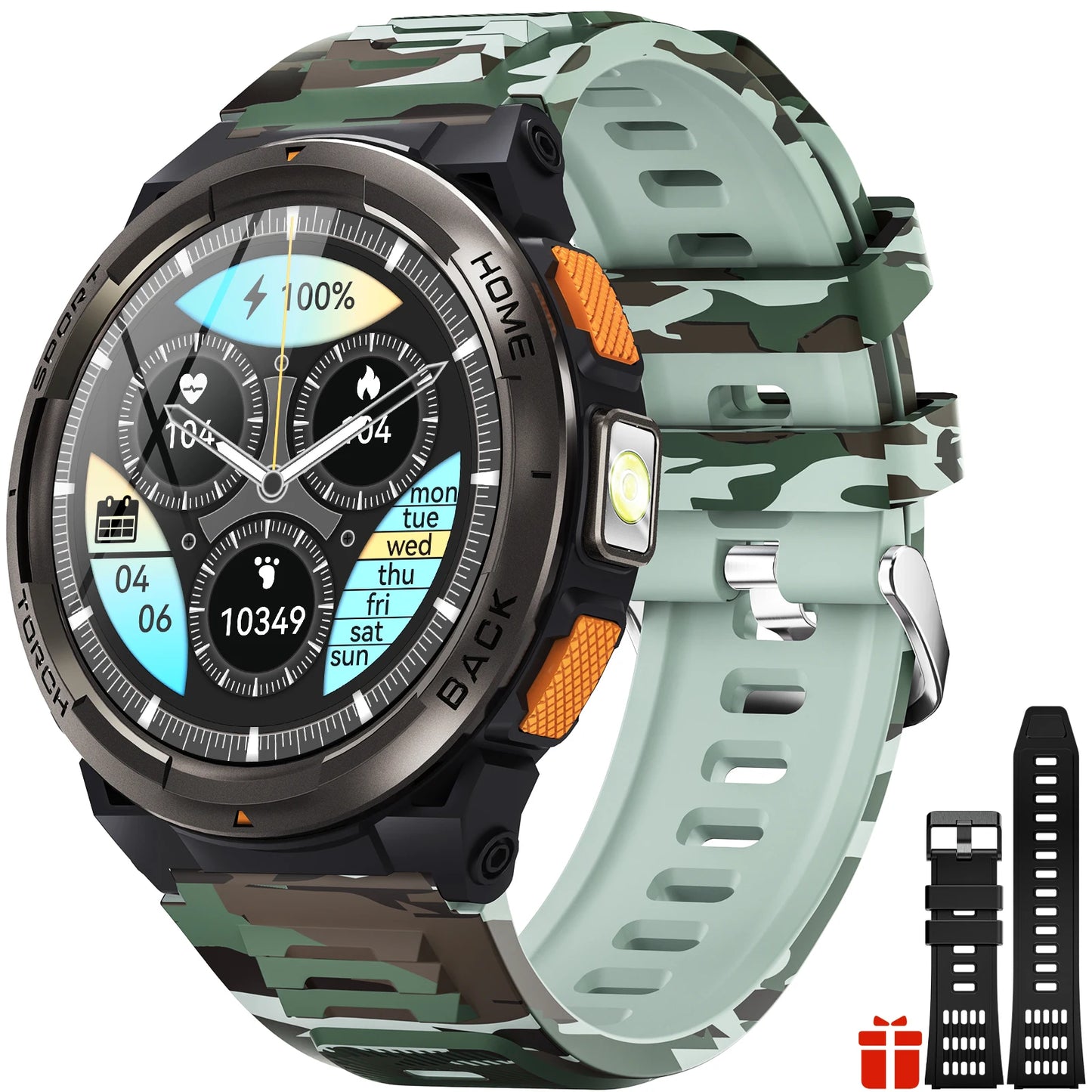 EIGIIS KE5 Smart Watch – 1.45" TFT, 3ATM, 530mAh, Compass & Altimeter