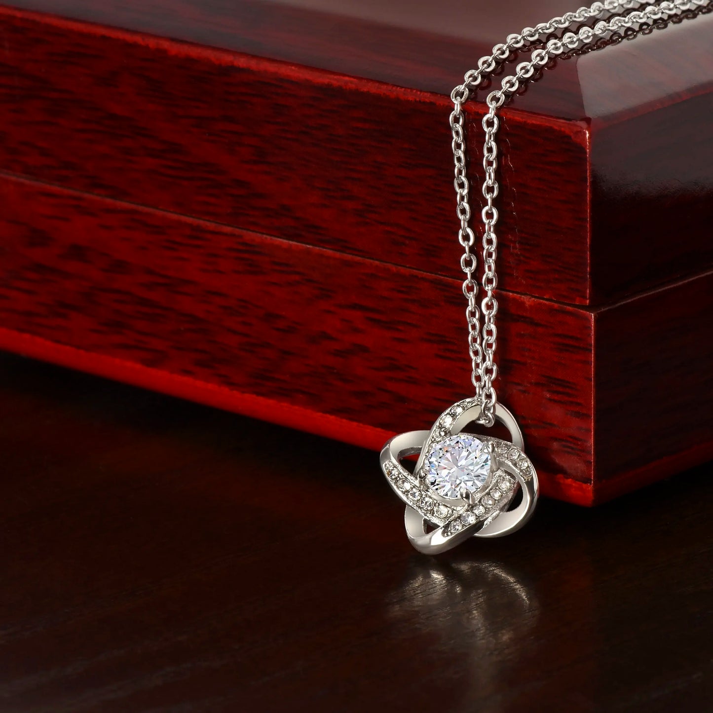 'To My Mom' Cubic Zirconia Pendant Necklace – Gift Box Included
