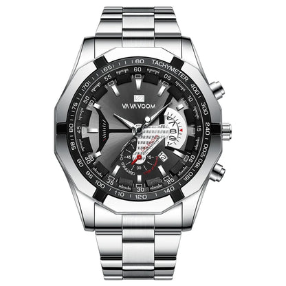 VA VA VOOM VA-238 Men’s Sport Quartz Watch with Stainless Steel Band
