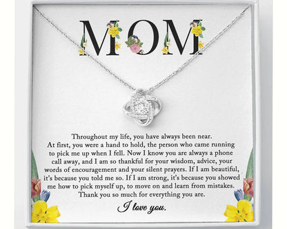 'To My Mom' Cubic Zirconia Pendant Necklace – Gift Box Included