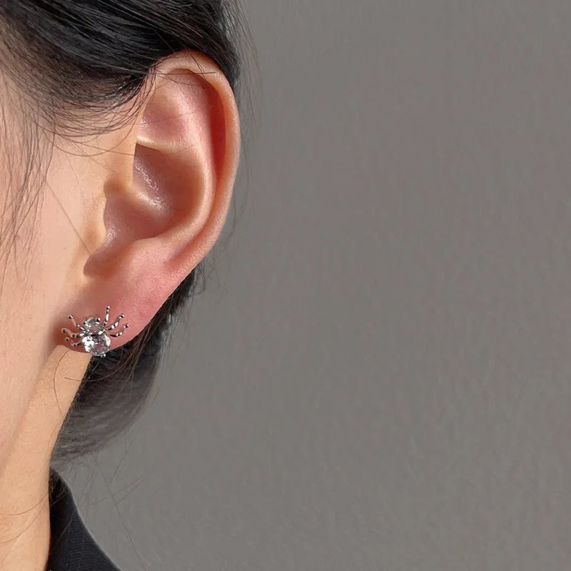 Spider Zircon Stud Earrings