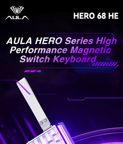 AULA HERO 68HE Magnetic Switch Keyboard - Rapid Trigger, 8K, Hot-Swap, RGB