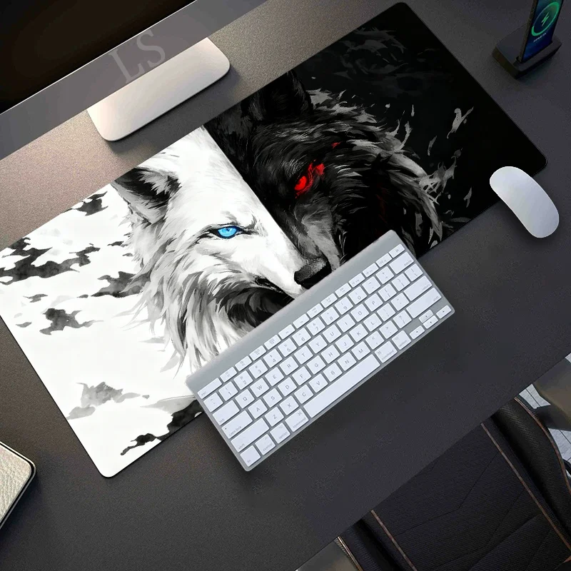 Large Wolf Mouse Pad - XXL Gaming Desk Mat 300x700x2mm