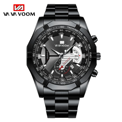 VA VA VOOM VA-238 Men’s Sport Quartz Watch with Stainless Steel Band
