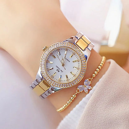 Women’s Stainless Steel Quartz Watch, Gold and Silver Options