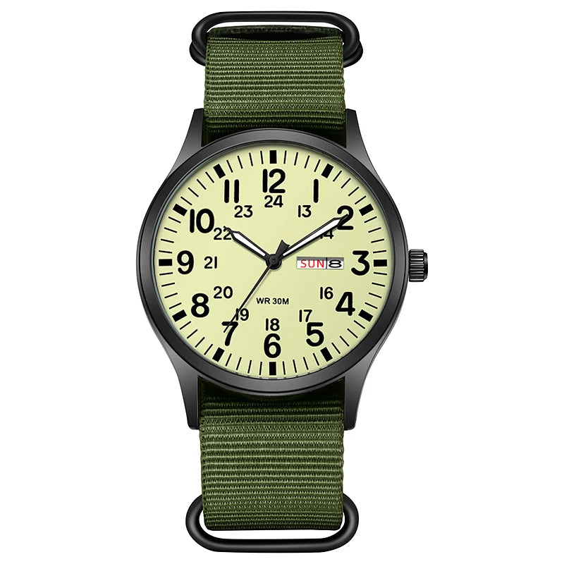 TPW K7101 Field Watch with Nylon Strap and Luminous Hands