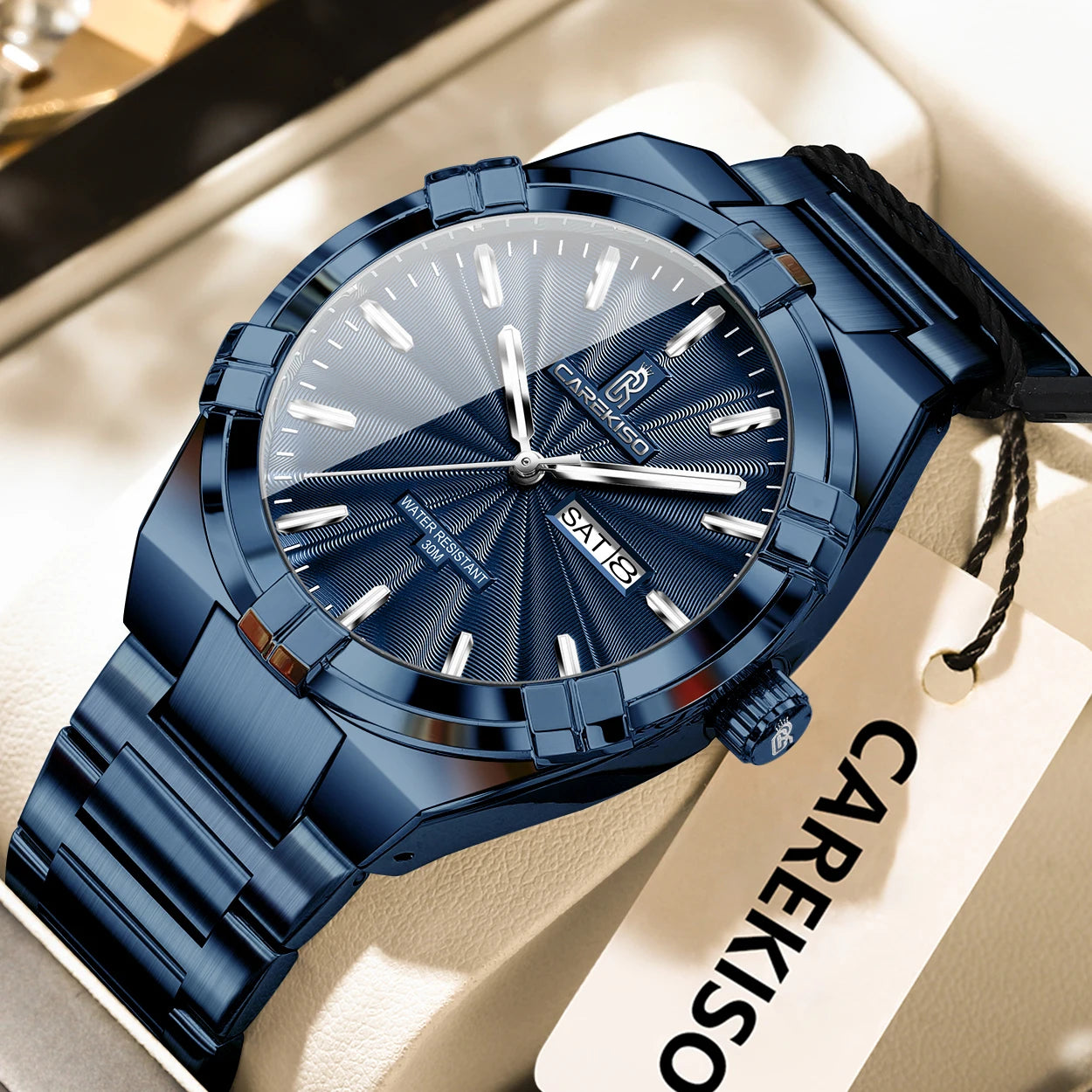 CAREKISO Military Watch - Waterproof Luminous Quartz with Date & Week