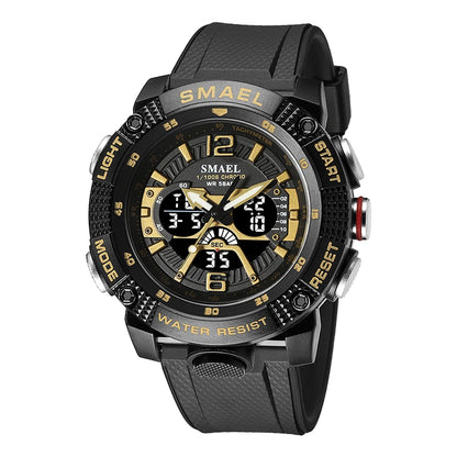 SMAEL 8058 Men’s Analog-Digital Sports Watch with Dual Time and Alarm