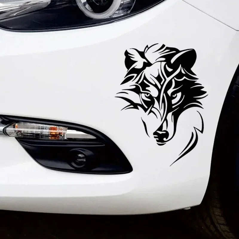 Wolf Head Car Sticker - PVC Vinyl 20x15cm & 30x23cm Decal