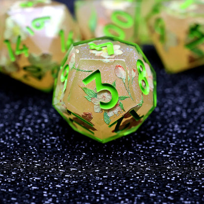 7-Piece Sharp Edge Resin DnD Dice Set – RPG Polyhedral
