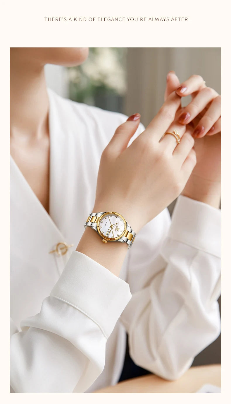 OLEVS Women's Automatic Mechanical Watch - Stainless Steel, Luminous, Waterproof