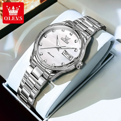 OLEVS 7030W Elegant Fashion Watch - Automatic Mechanical, Waterproof, Luminous Date Week