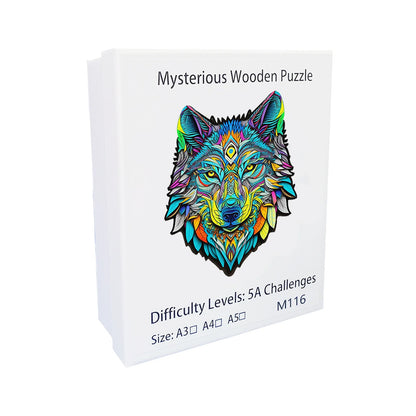 Wolf Wooden 3D Puzzle - Irregular Animal Shapes Educational Toy