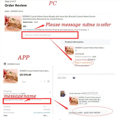 Custom Name Hoop Earrings - Stainless Steel with Crystals