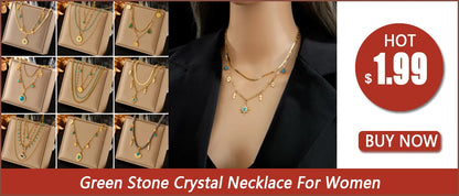 Gold Stainless Steel Chain Necklace & Bracelet Set