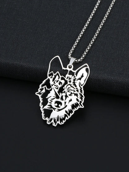 Stainless Steel Wolf Necklace