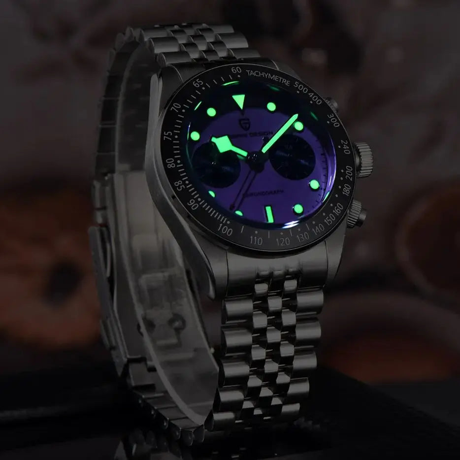 PAGANI DESIGN PD-1813 Chronograph Watch - Sapphire, 100M Waterproof, Luxury Sport