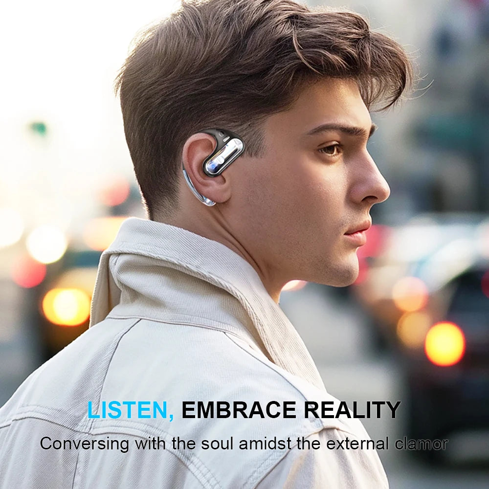 TWS Wireless Ear Hook Earbuds - Bluetooth 5.3, HiFi Stereo, Sport Gaming