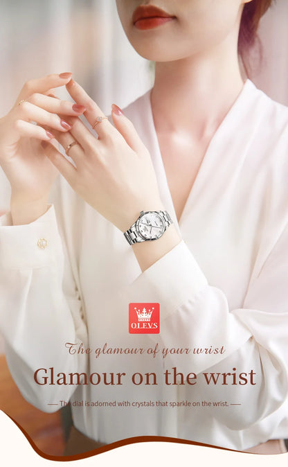 OLEVS Women's Automatic Mechanical Watch - Stainless Steel, Luminous, Waterproof