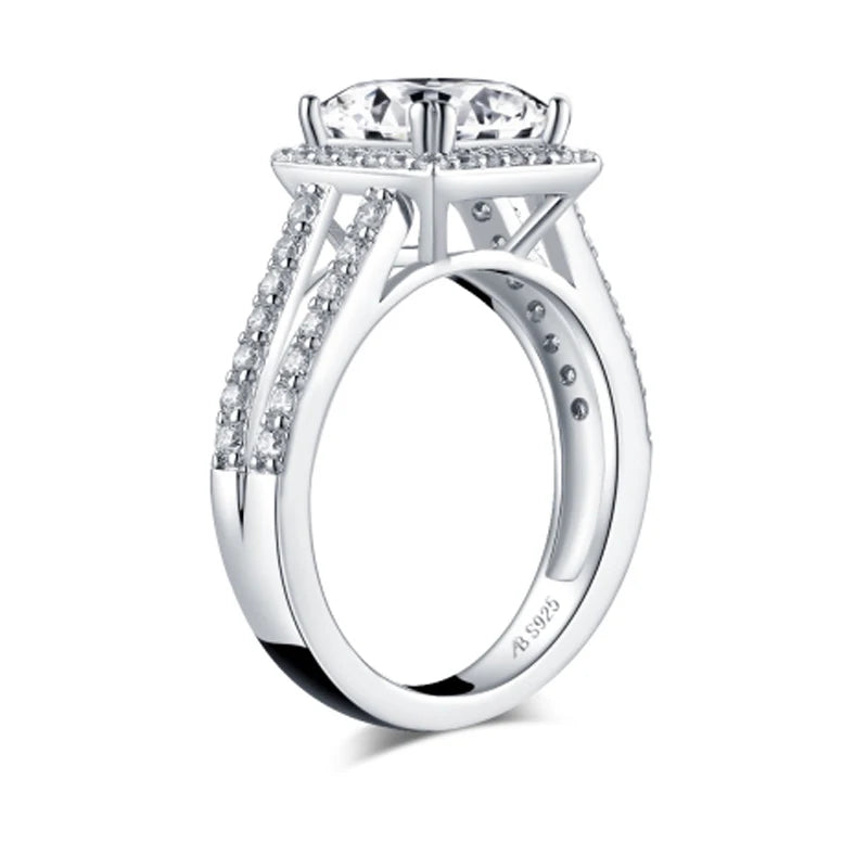Moissanite Engagement Ring - 925 Sterling Silver