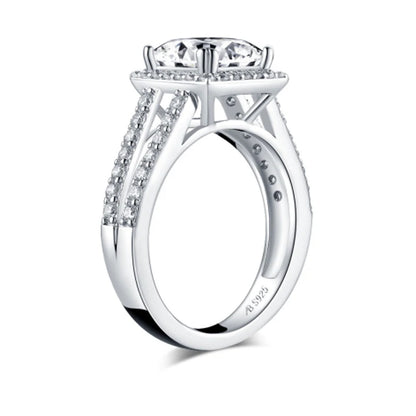 Moissanite Engagement Ring - 925 Sterling Silver