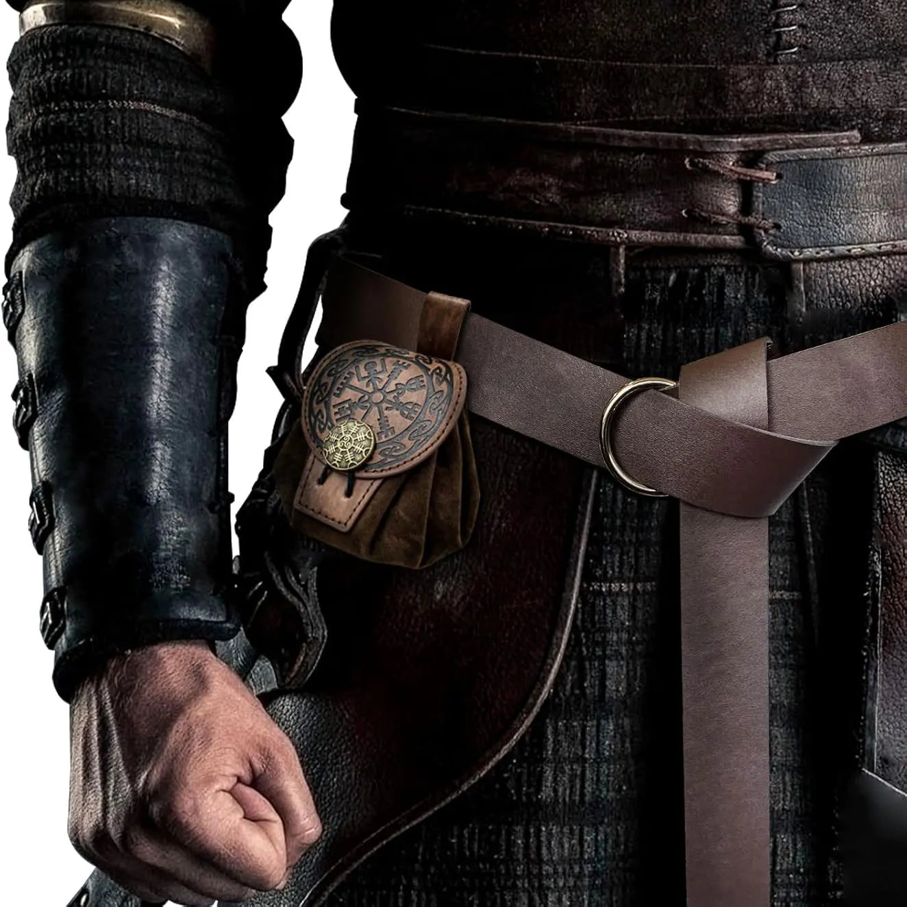 Steampunk Leather Belt Bag - Medieval Coin Purse