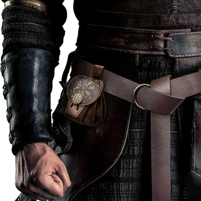 Steampunk Leather Belt Bag - Medieval Coin Purse