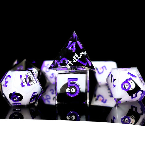 7-Piece Polyhedral Resin DnD Dice Set – Sharp Edge