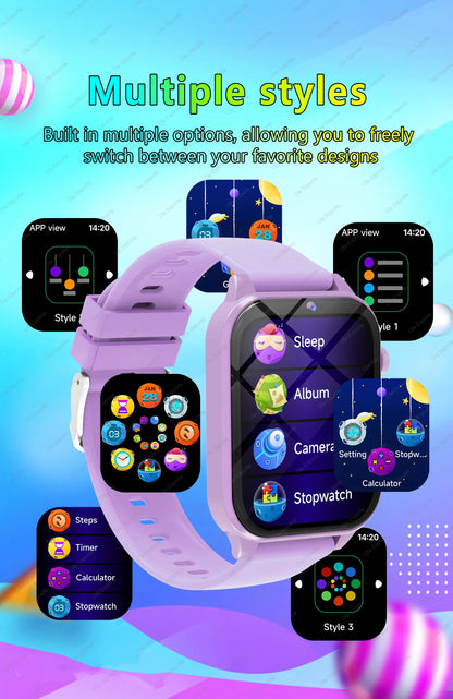 Kids Smart Watch - 1.83" Display 18 Games Sleep Monitor Camera