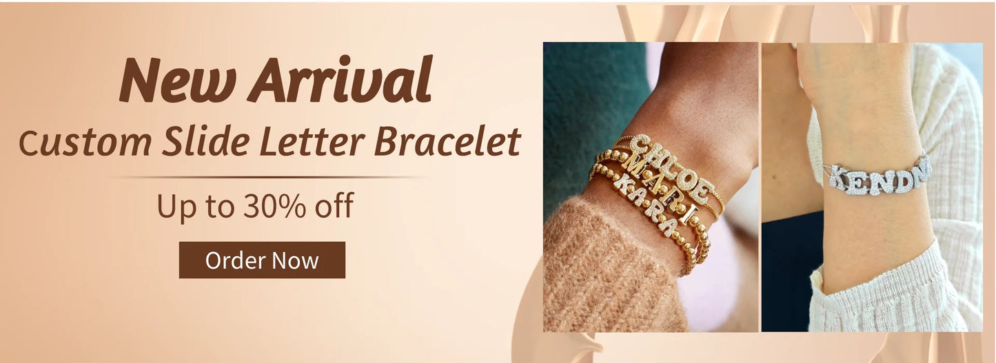 Custom Name Hoop Earrings - Stainless Steel with Crystals