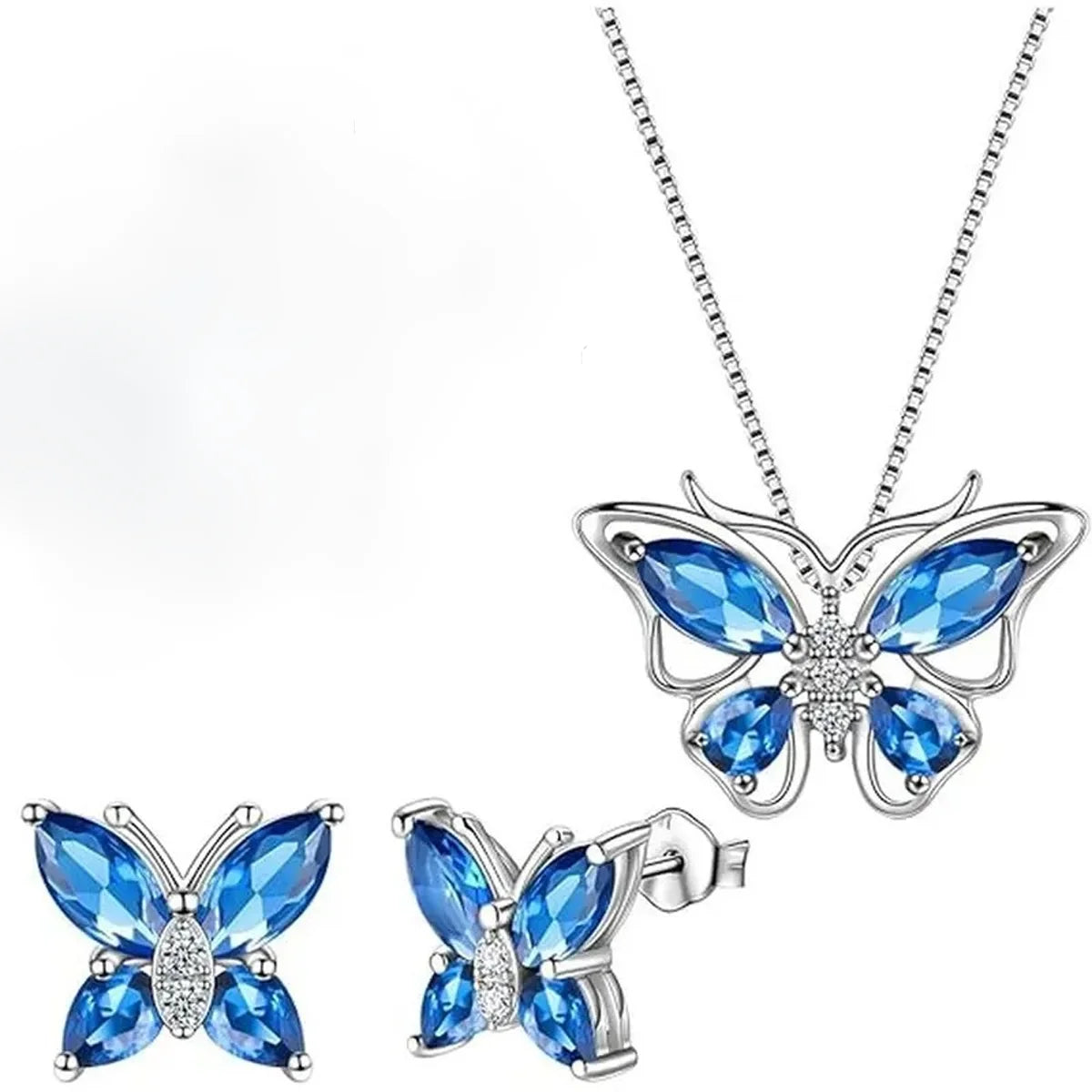 Eternal Rose Gift Set - Necklace and Earrings for Women