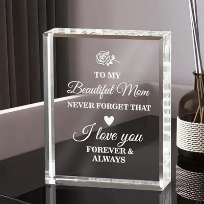 Mom Keepsake Gift Plaque – Retro Plastic Sign, 4 Designs, Ages 14+