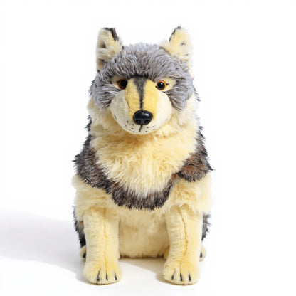 Ultra-Realistic Wolf Plush Toy - PP Cotton Soft Pillow Gift