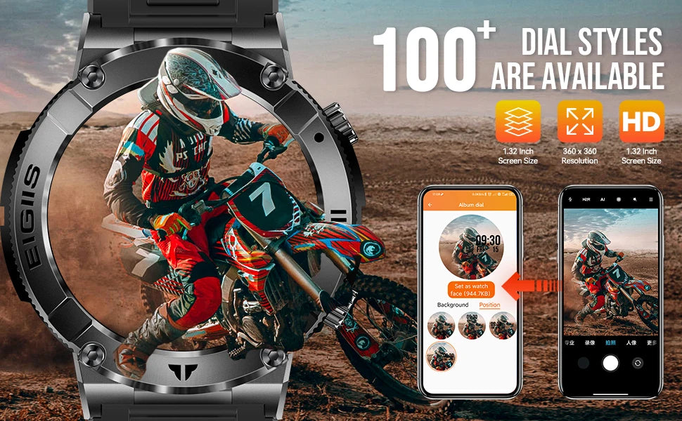LaNikar Smart Watch - TFT Display, Bluetooth Call, Blood Pressure, Fitness Monitor, Waterproof