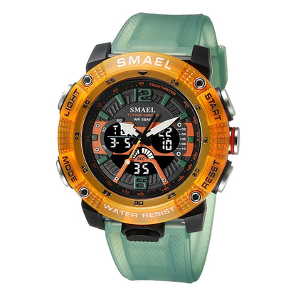 SMAEL 8058 Men’s Analog-Digital Sports Watch with Dual Time and Alarm