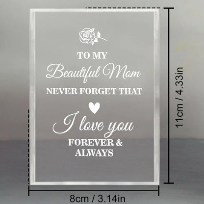Mom Keepsake Gift Plaque – Retro Plastic Sign, 4 Designs, Ages 14+