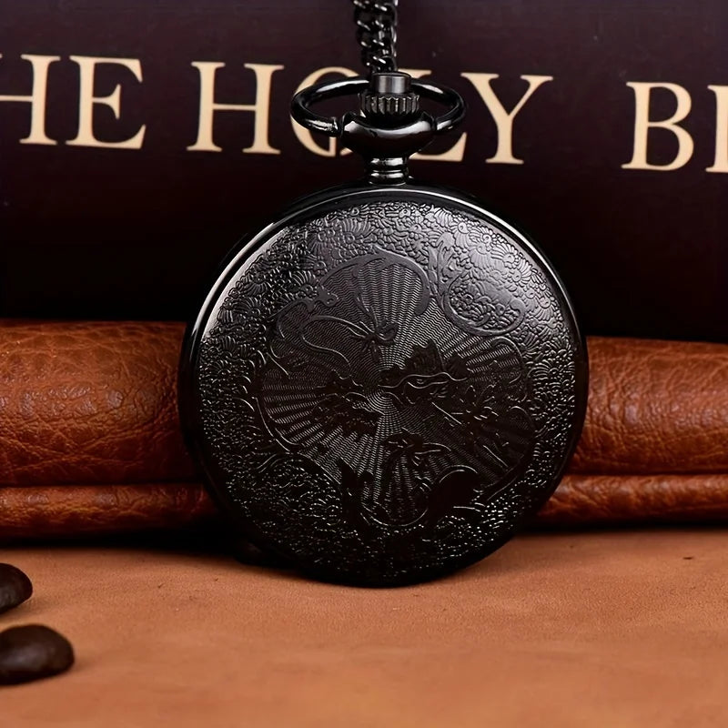 Devil Skull Pocket Watch - Gothic Chain Necklace Gift